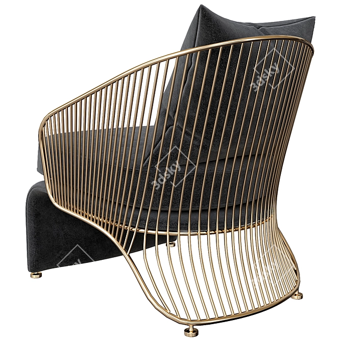 Elegant Colette Armchair: Minotti 3D model image 2