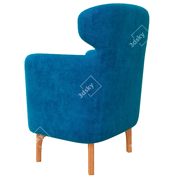 Swivel Fabric Armchair: Arflex Mojo 3D model image 2