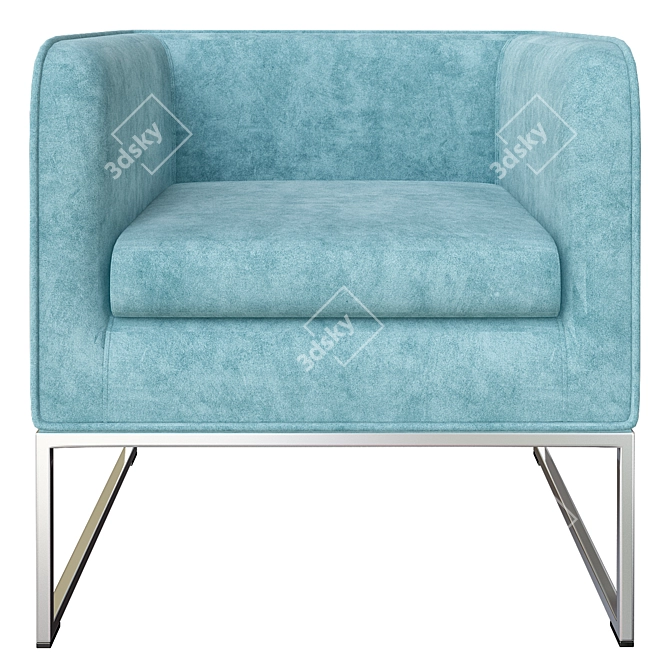 Cozy Elegance Mell Fabric Armchair 3D model image 2