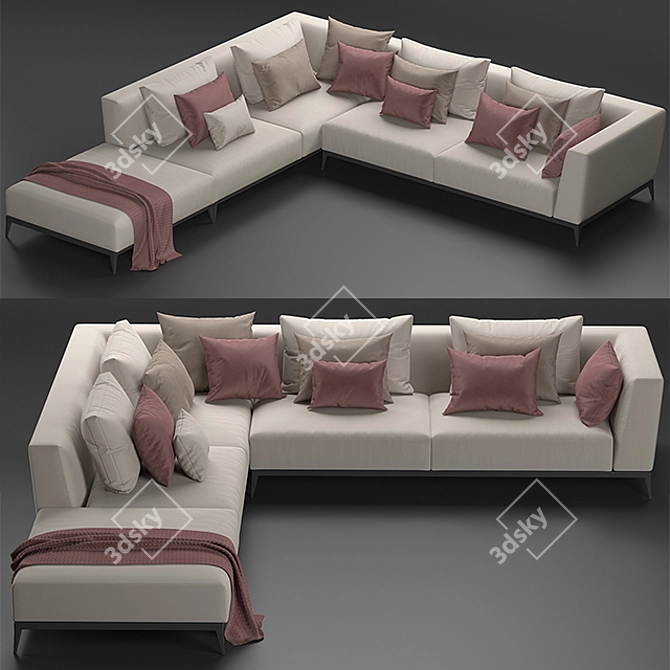 Modern Olivier Divano Sofa 3D model image 2
