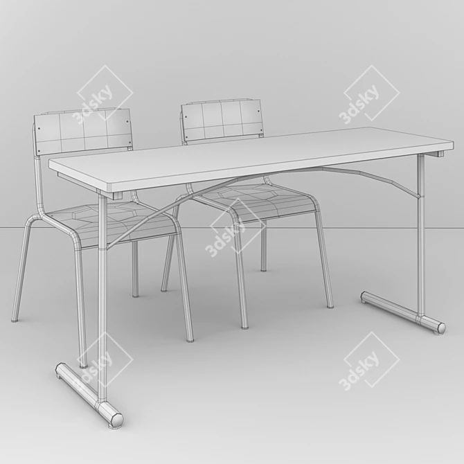Atlas 2 School Chair & Table: Compliant with NF and NFD Standards 3D model image 2