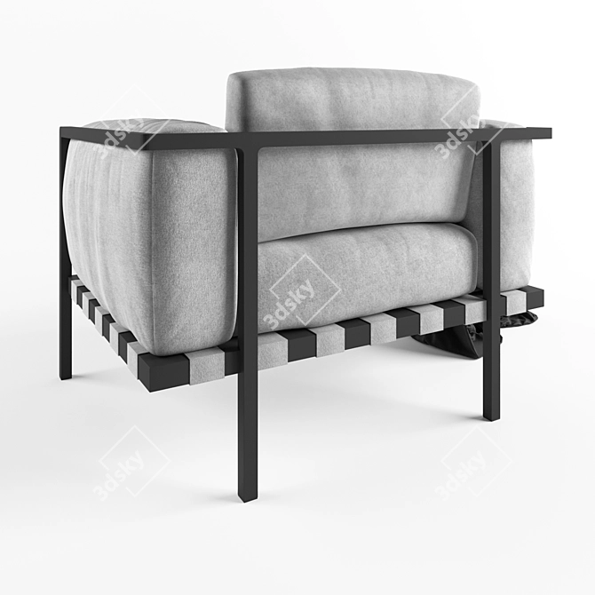 Natal Alu Armchair: Stylish and Comfortable 3D model image 2