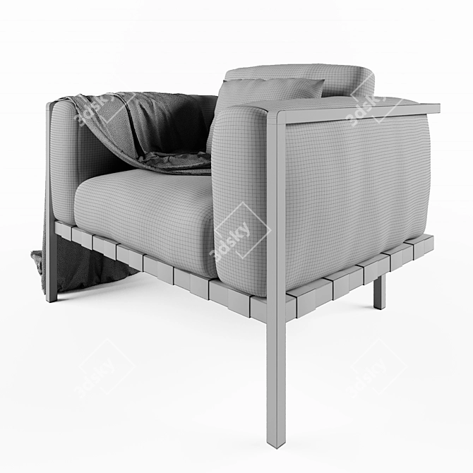 Natal Alu Armchair: Stylish and Comfortable 3D model image 3