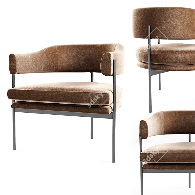 Elegant Isabella Chair: Timeless Design 3D model image 1