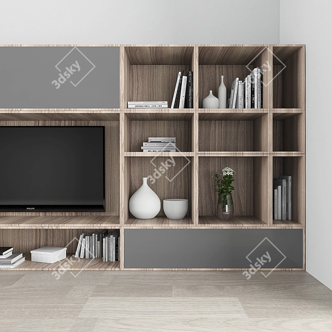 Modern TV Stand Set 046 3D model image 2