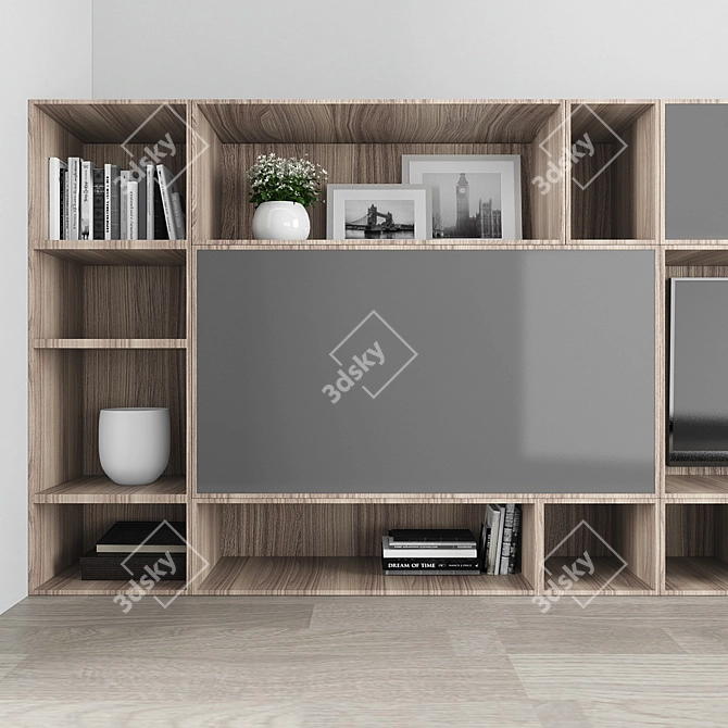 Modern TV Stand Set 046 3D model image 3