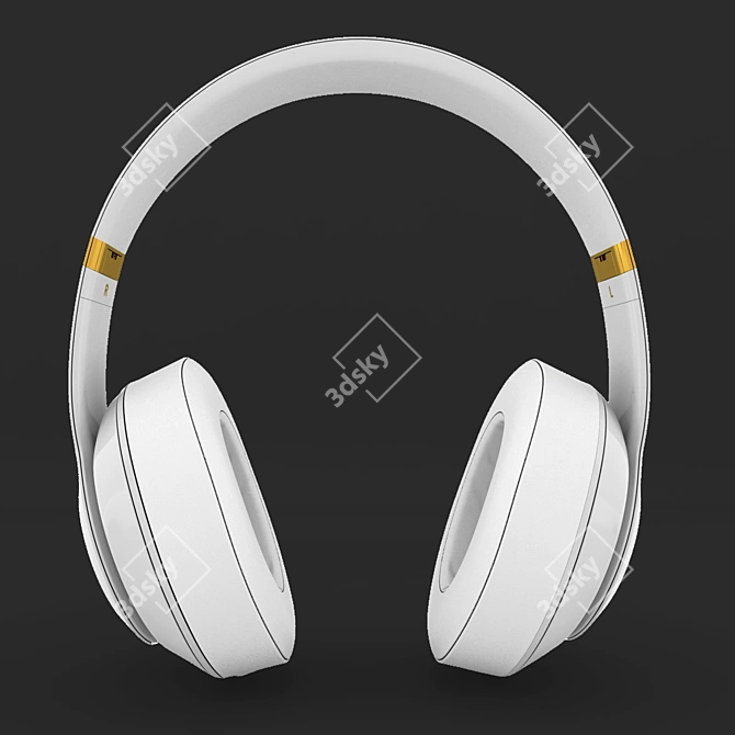 Sleek Studio Beats Headphones 3D model image 2