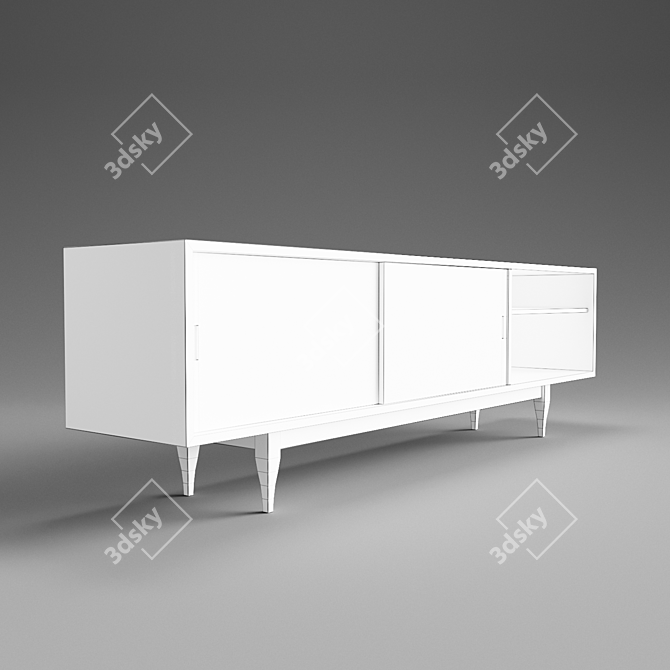 Versatile Wood Console 3D model image 3