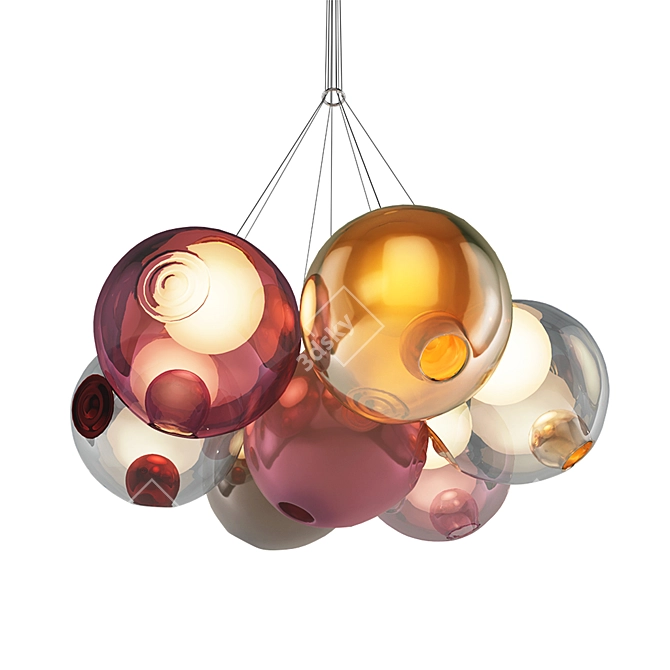 Elegant Pink Pendant Lamp  Omer Arbel 3D model image 1