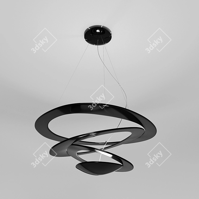 Sleek Mini Pendant Light 3D model image 1