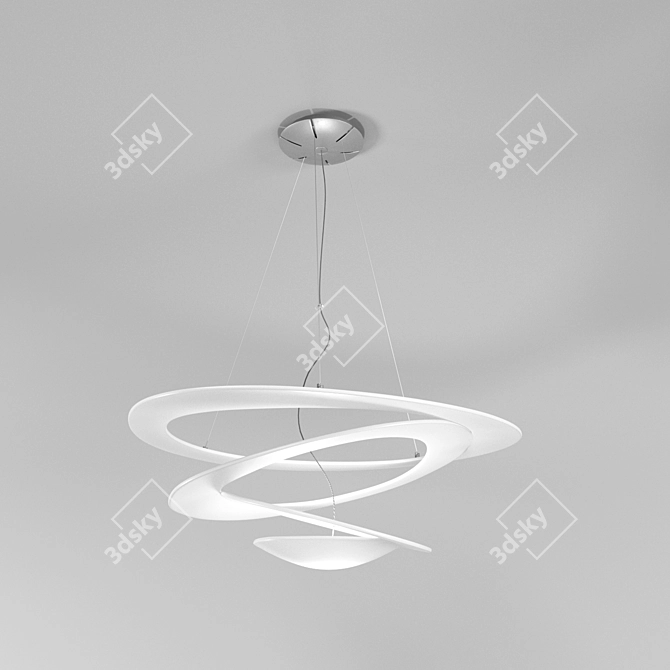 Sleek Mini Pendant Light 3D model image 2