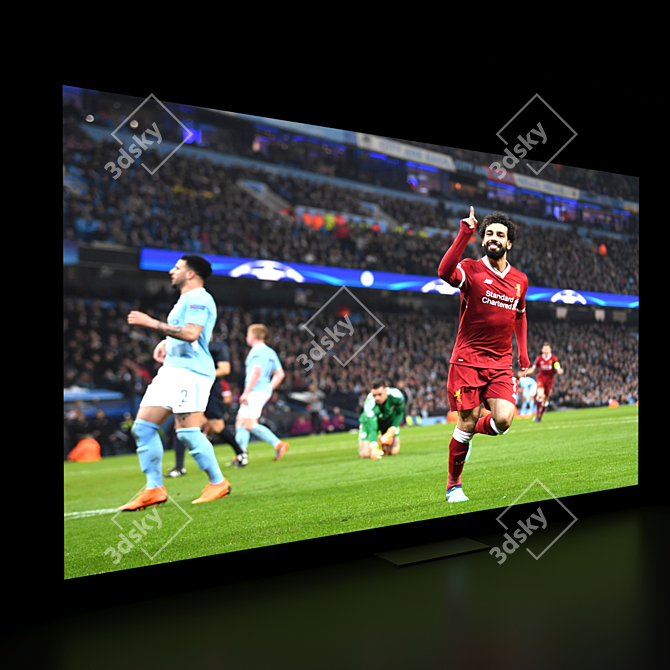 Samsung Q90R 4K Qled Smart TV | 55", 65", 75" | No-Background Display 3D model image 3