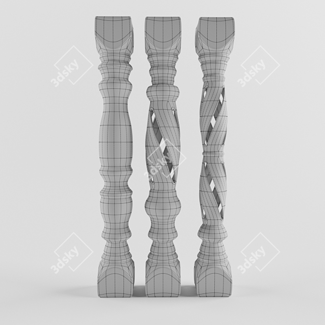 Sturdy Chair Legs for Durability 3D model image 2