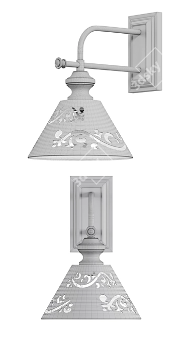 Bronze Kensington Wall Sconce 3D model image 3