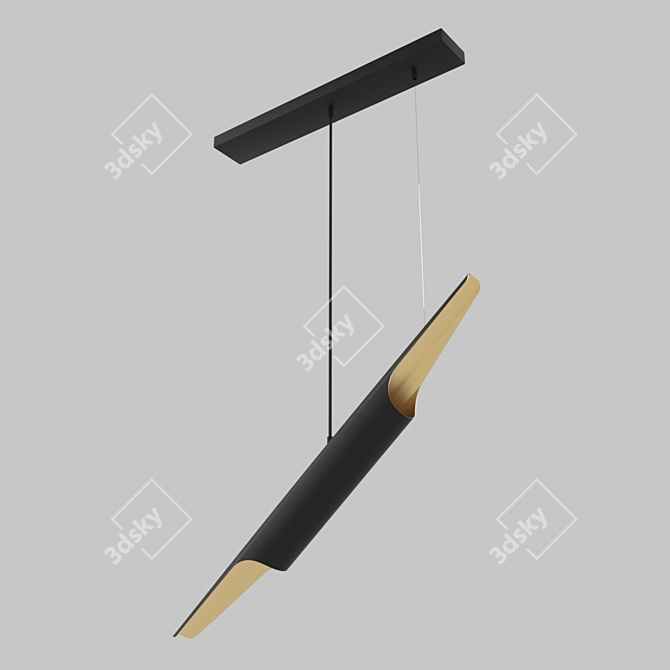 Bamboo Pendant Lamp by KINK Light 3D model image 1