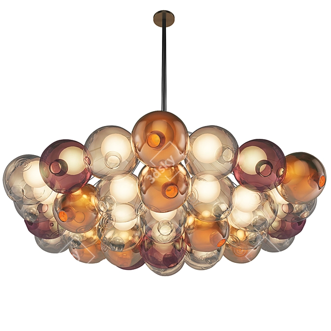 Bocci Glass Cluster Chandelier 3D model image 1