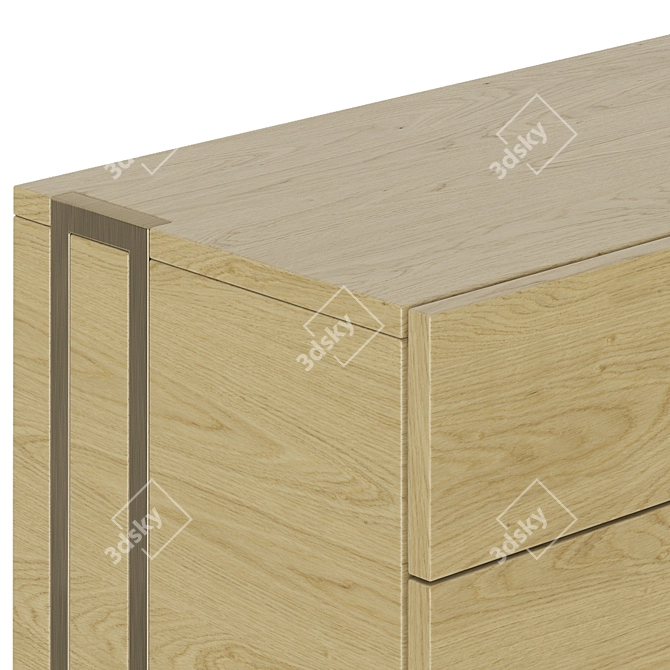 Emmemobili Cage Sideboard: Stylish Storage Solution with Brass Accents 3D model image 3