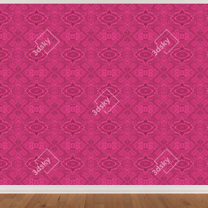 Seamless Wallpaper Set 141: 3 Colors 3D model image 3