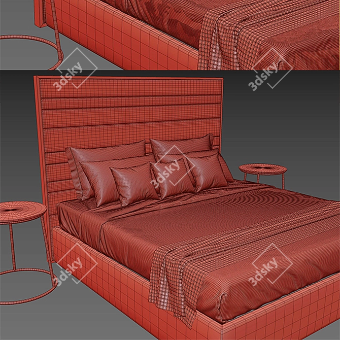 Boheme Bed by Porada - Luxurious and Stylish 3D model image 3