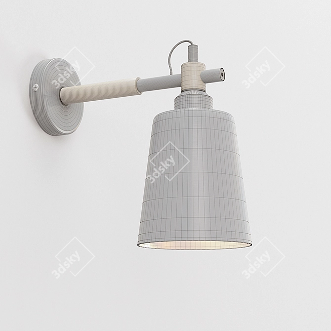 Modern Wood Wall Lamp - Jia 3D model image 3