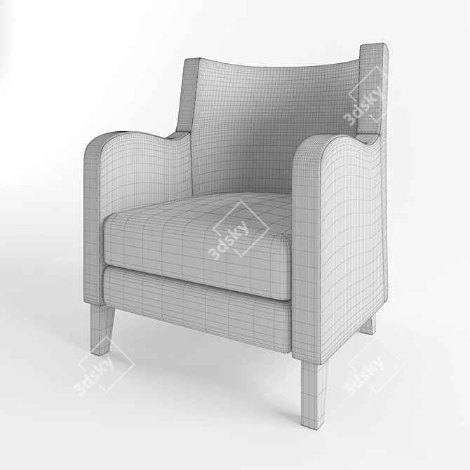 Cozy Brown Sofa 3D model image 3