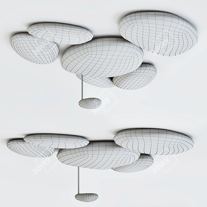 Ethereal Glow: Skydro Ceiling Luminaire 3D model image 2