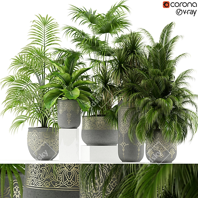 Eaststyle Handmade Pot Collection 3D model image 1