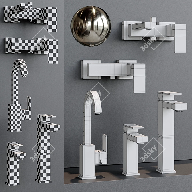 Newarc Cubic Mixer Set 3D model image 3