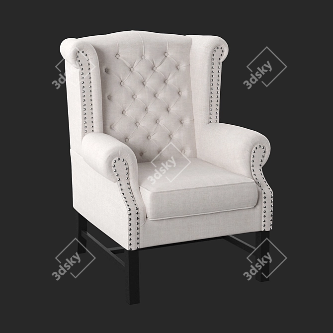 Cozy Comfy Armchair 3D model image 2