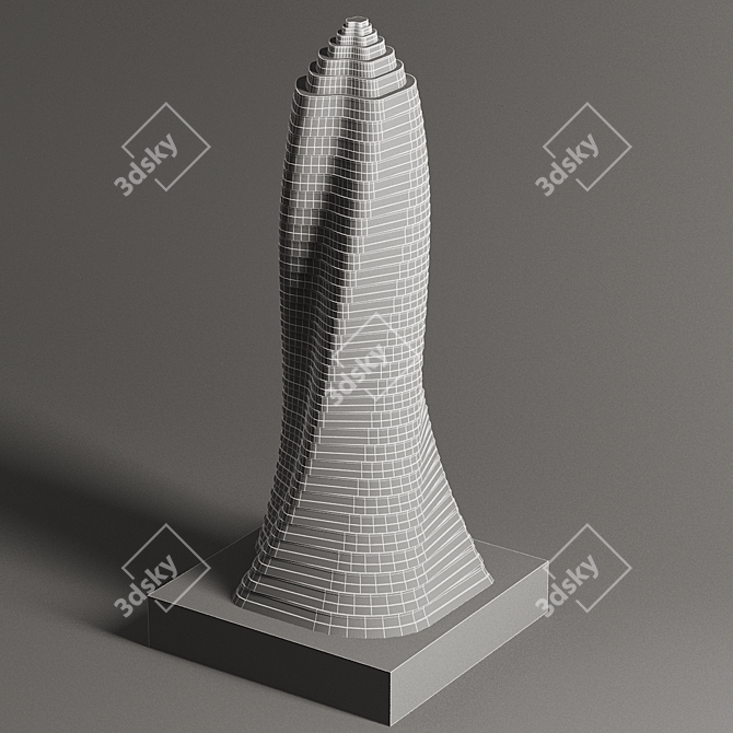 Architectural Building Sculpture 3D model image 3