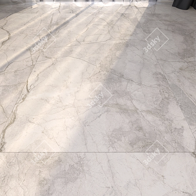 Premium Marble Floor Tiles 3D model image 1