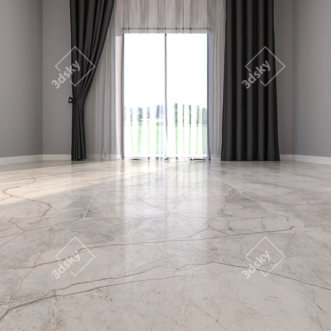 Premium Marble Floor Tiles 3D model image 2