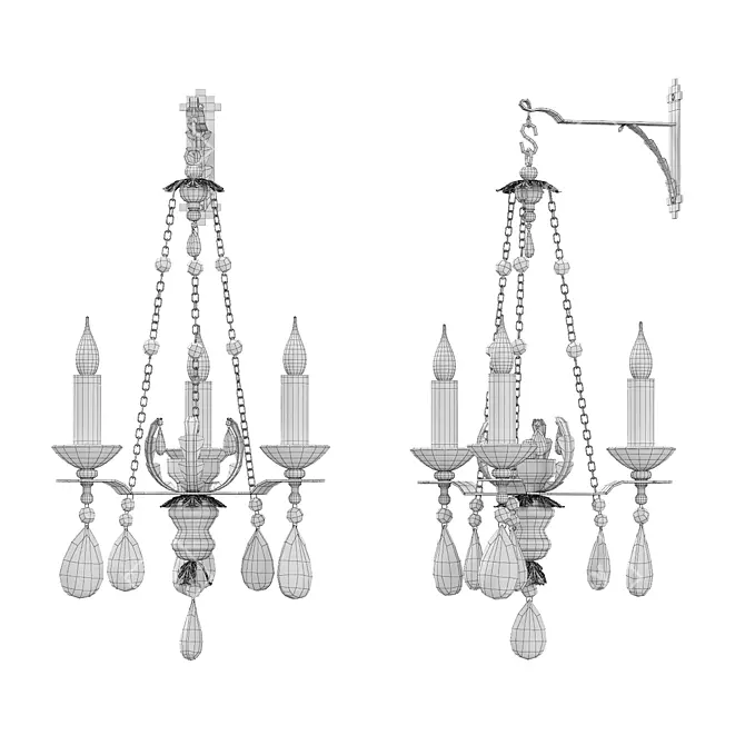 Elegance Refined: Classic Sconce 3D model image 3