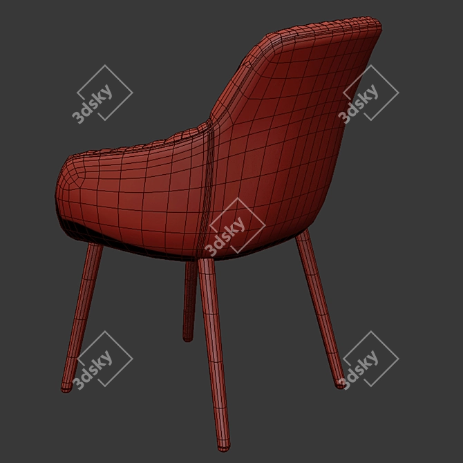 Elegant Rochelle Lounge Chair 3D model image 3