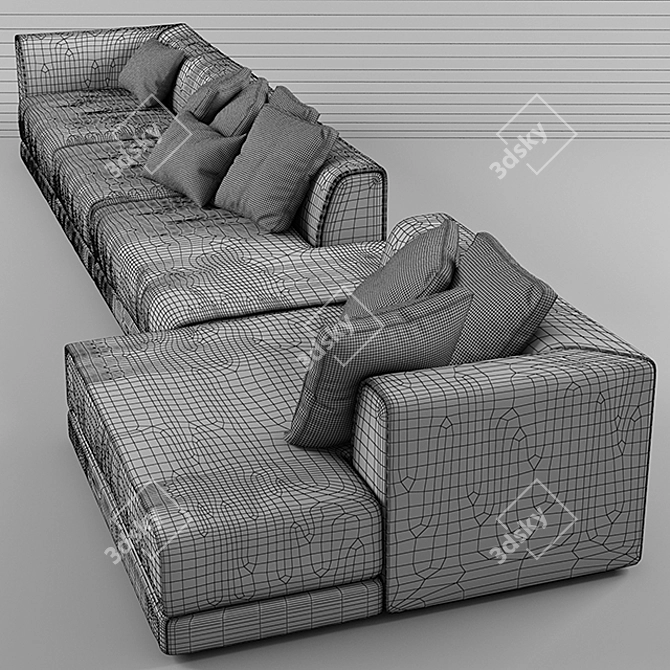 Baxter Rafael Sofa: Timeless Elegance for Your Home 3D model image 3