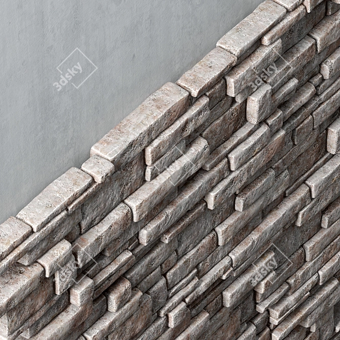 Brick Texture Panel - 3D Max Compatible 3D model image 2