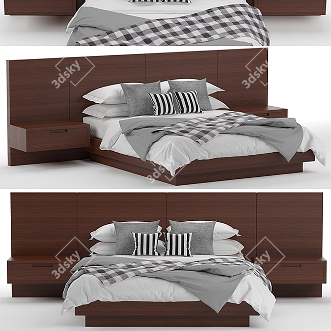 Modern Studio McGee Bed 3D model image 1