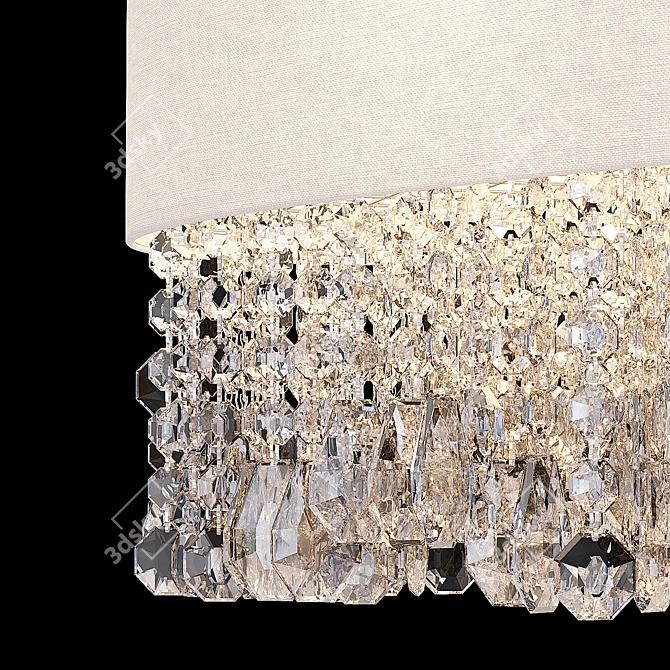 Maytoni MOD600PL-09W - White Metal Chandelier with Textile Shade 3D model image 2