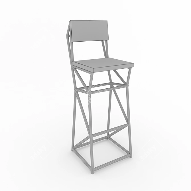 Stylish Loft Barstool - Russian Translation: Стильный барный стул Лофт 3D model image 2