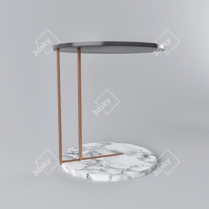 Modern Round Coffee Table 3D model image 2