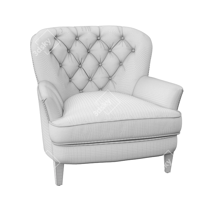 Cozy Comfort Arm Chair 3D model image 3