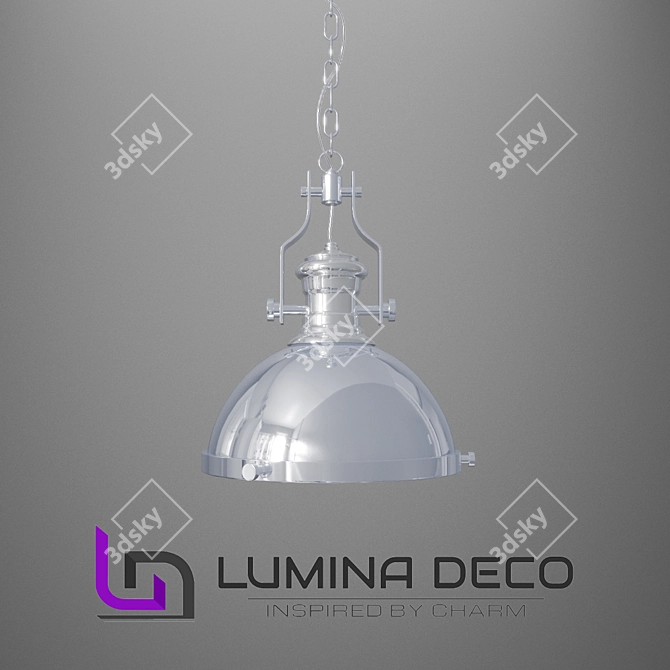 Ettore Chrome Pendant: Sleek Lumina Deco Suspension 3D model image 2