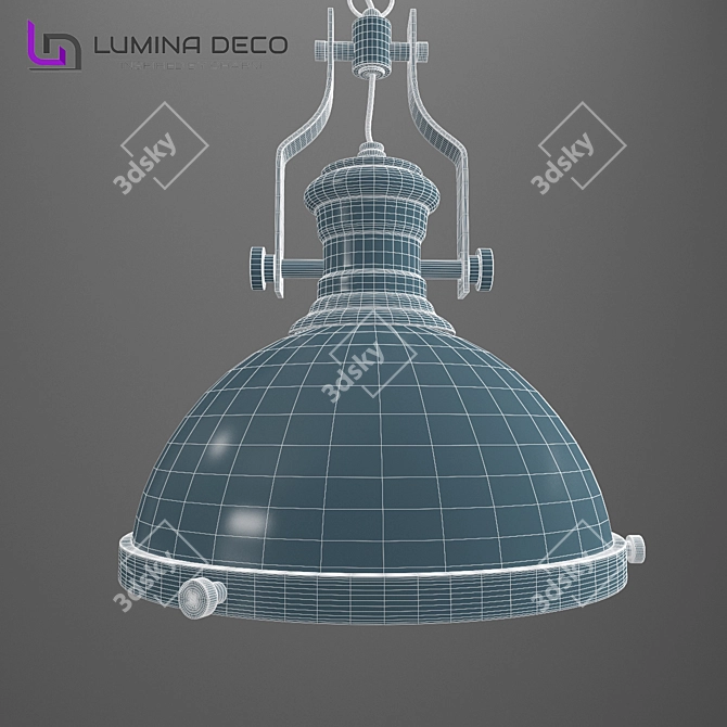 Ettore Chrome Pendant: Sleek Lumina Deco Suspension 3D model image 3