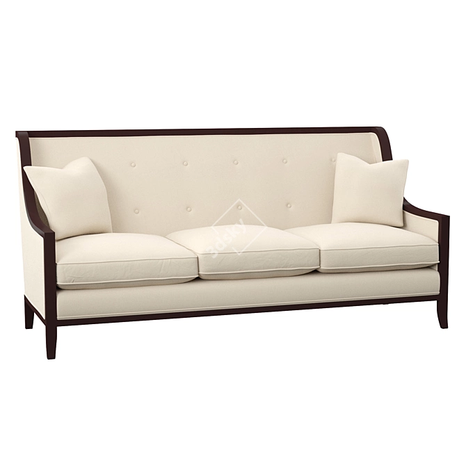 Stylish 2-Seater Sofa 3D model image 2