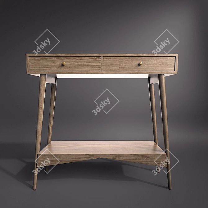 Slim Modern Console Table 3D model image 1