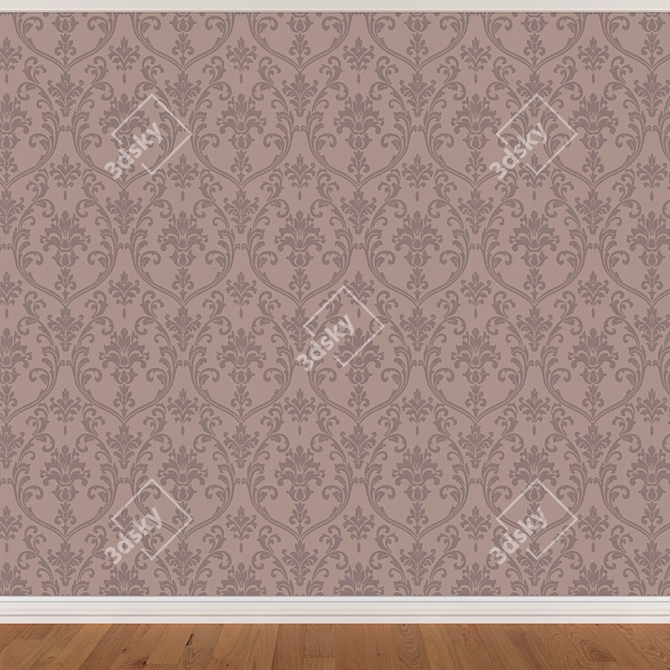 Seamless Wallpaper Set - 3 Colors 3D model image 2