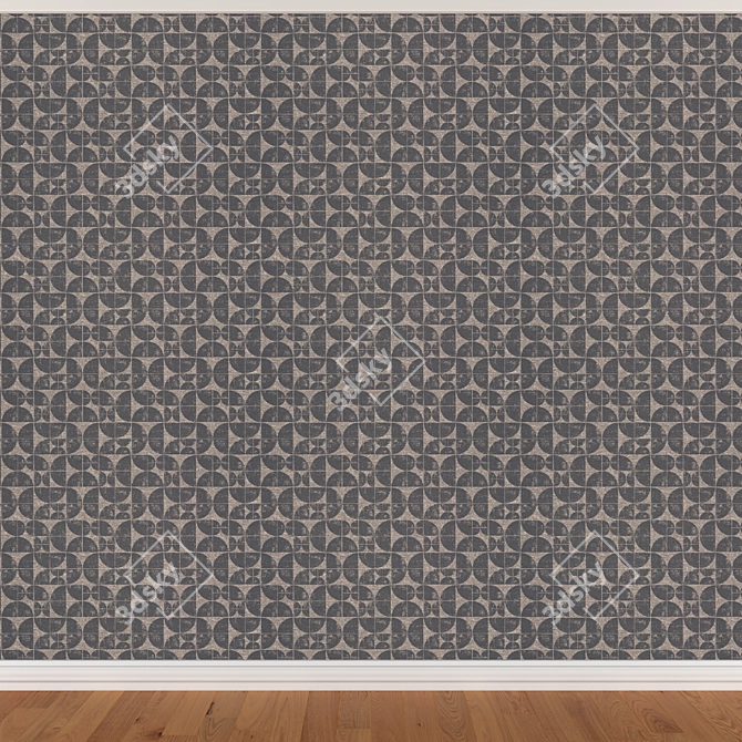 Seamless Wallpaper Set - 3 Colors 3D model image 2