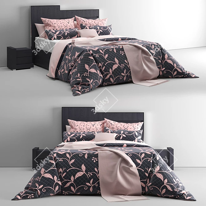 Elegant Miosa Bed by Sama 3D model image 1