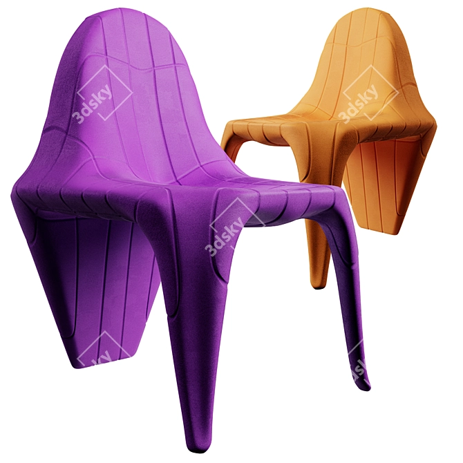 Elegant F3 Chair by Vondom 3D model image 1