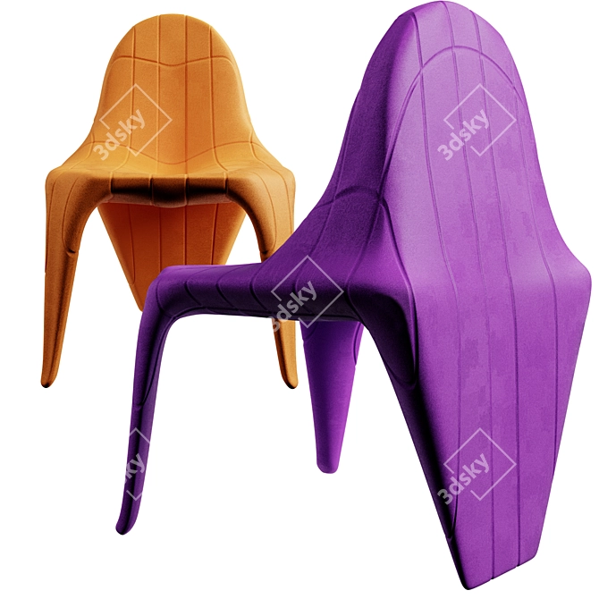 Elegant F3 Chair by Vondom 3D model image 2